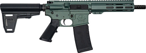 GLFA AR-15 Pistol with Brace, .223 Wylde, 7.5" Nitride Barrel, Charcoal Green Finish