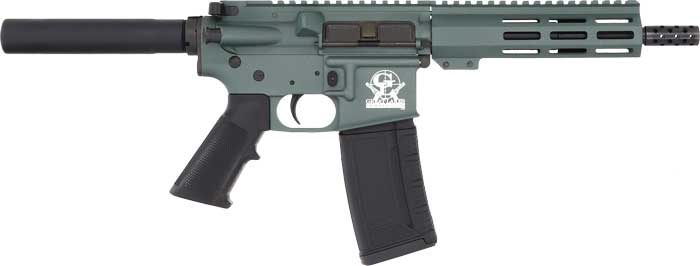 GLFA AR-15 Pistol, .223 Wylde, 7.5" Nitride Barrel - Charcoal Green Finish