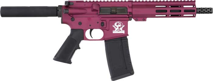 GLFA AR-15 Pistol, .223 Wylde, 7.5" Nitride Barrel - Black Cherry Finish