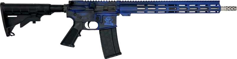 GLFA AR15 Battleworn .223 Wylde 16" Stainless Barrel, Royal Blue