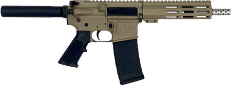 GLFA AR-15 Pistol, .223 Wylde, 7.5" Stainless Barrel - FDE Finish