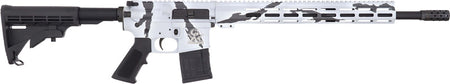 GLFA AR-15 .450 Bushmaster 18-Inch Nitride Barrel Pursuit Snow Camo Rifle