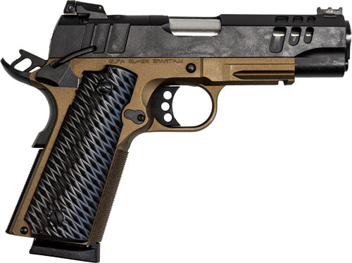 GLFA 1911 Pistol .45 ACP 4.25" FS, Black Slide, Bronze Frame