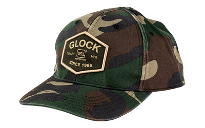 GLOCK AP95880 Quadcam Structured Snapback Hat, One Size, Cotton Camo