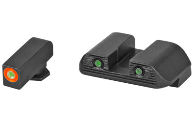 AmeriGlo GLOCK Bold Night Sight Set, Orange Outline Green Tritium, .180" Front for GLOCK GEN3/GEN4 Mid Frame