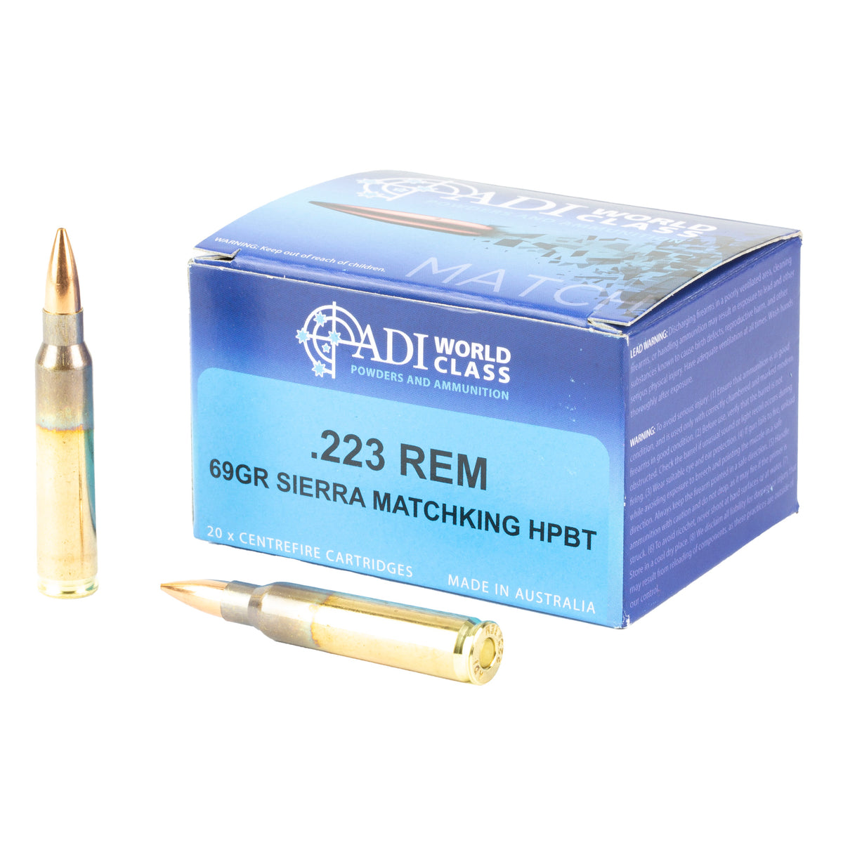 Aguila .223 Remington ADI9332153003289 Match Sierra Boat Tail Hollow Point 69 Grain