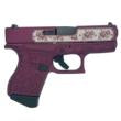Glock 43 "Black Cherry Roses vs Paisley" Subcompact Handgun 9mm Luger 6/rd Magazines (2) 3.41" Barrel USA