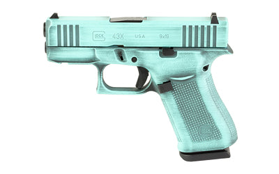GLOCK 43X 9mm 10-Round Robin's Egg Blue Cerakote Pistol