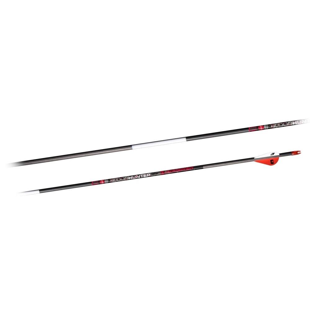 Bloodsport Bloodhunter 350 Spine Fletched Hunting Arrows with Bohning Blazer Vanes - 6/pk