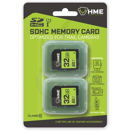 HME 32GB SDHC Memory Card 2-Pack Reliable Data Storage