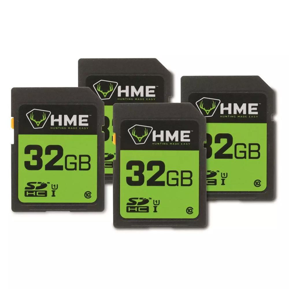 HME 32GB SDHC Memory Cards for Trail Cameras 4 Pack