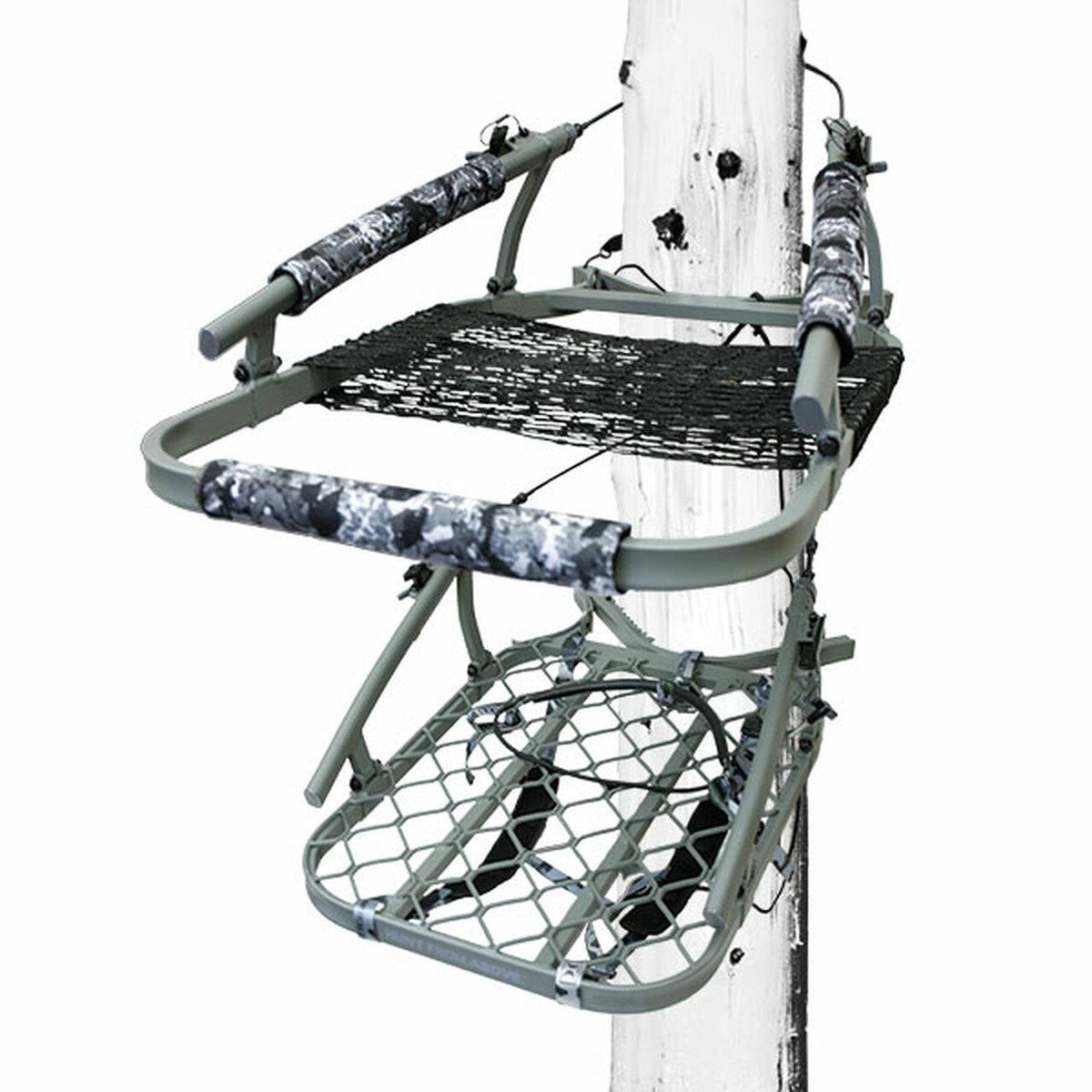 Hawk Ultra-Lite Climber Tree Stand Grey Camo Aluminum