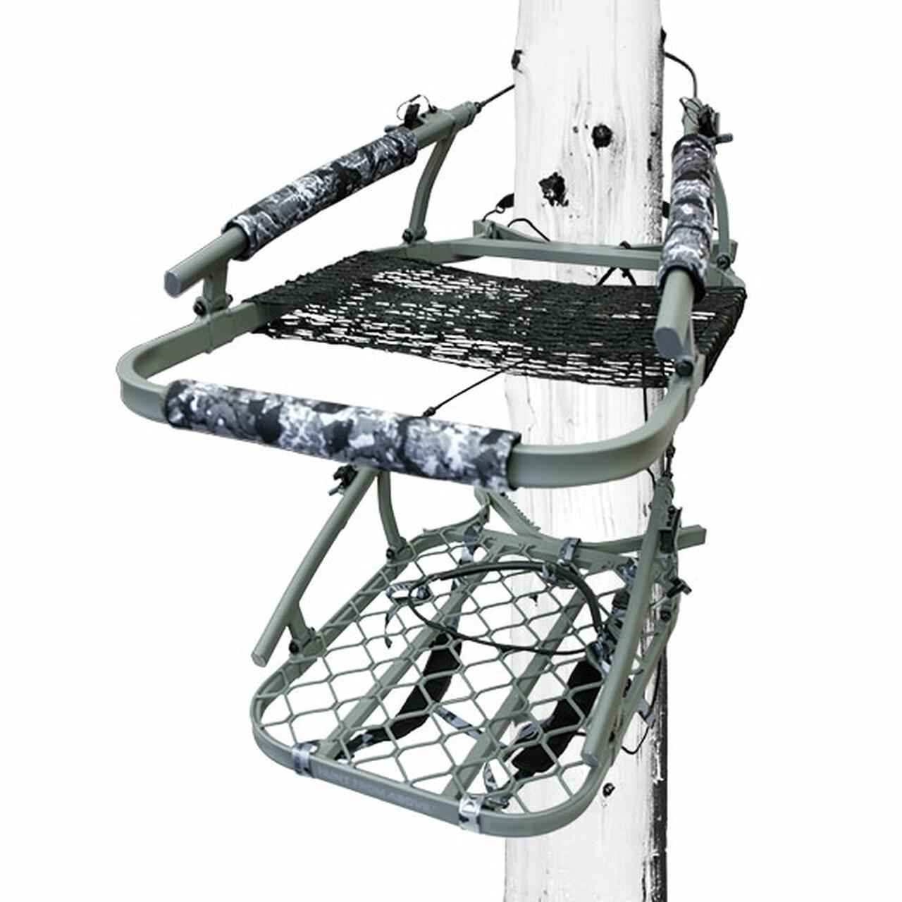 Hawk Ultra-Lite Climber Tree Stand Grey Camo Aluminum
