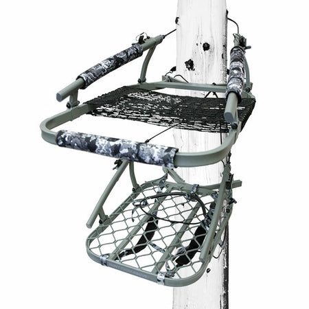 Hawk Ultra-Lite Climber Tree Stand Grey Camo Aluminum