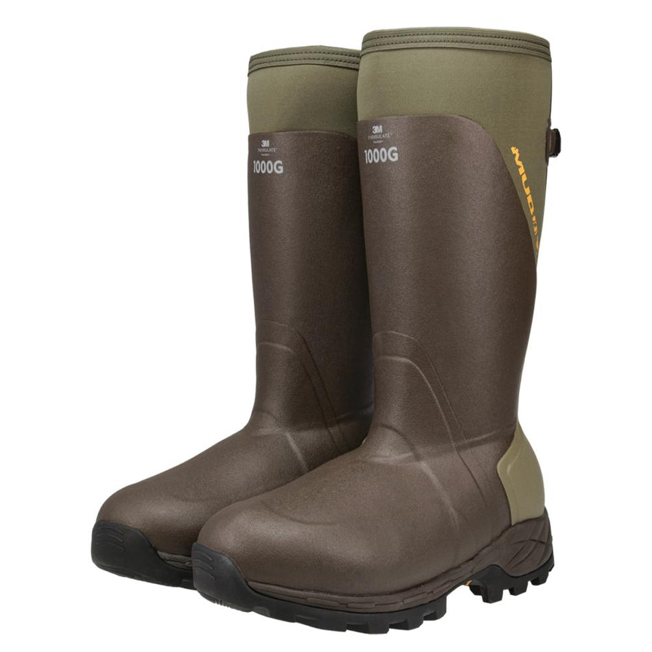 Muddy DV8 17'' 1000-Gram Insulated Neoprene Boots Clay Sz 8D