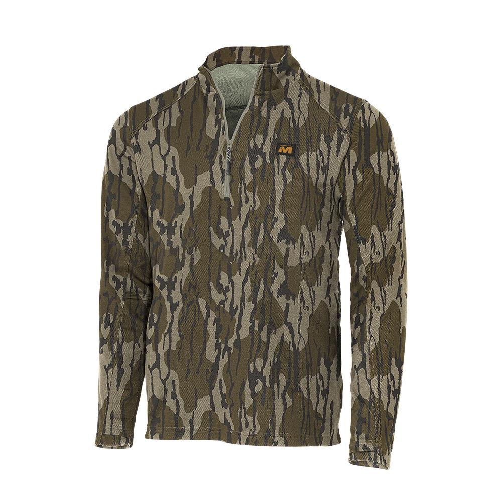 Muddy DV8 Quest 1/4 Zip Midweight Hunting Sweatshirt Mossy Oak Bottomland S
