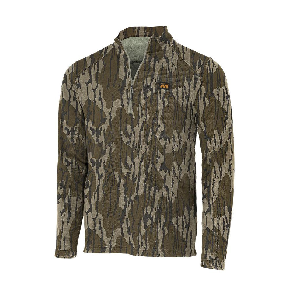 Muddy DV8 Quest Midweight 1/4 Zip Hunting Sweatshirt Mossy Oak Bottomland Size XL