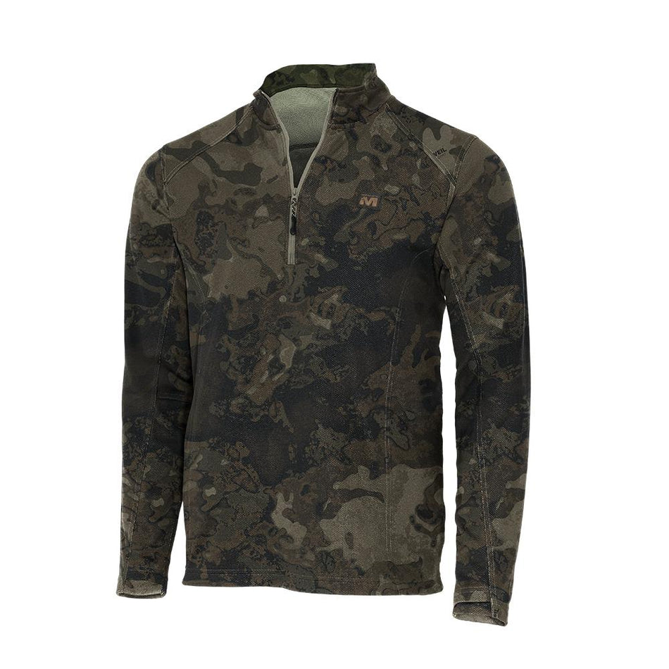 Muddy DV8 Quest Midweight 1/4 Zip Hunting Sweatshirt Veil Canyon Grey Size XL