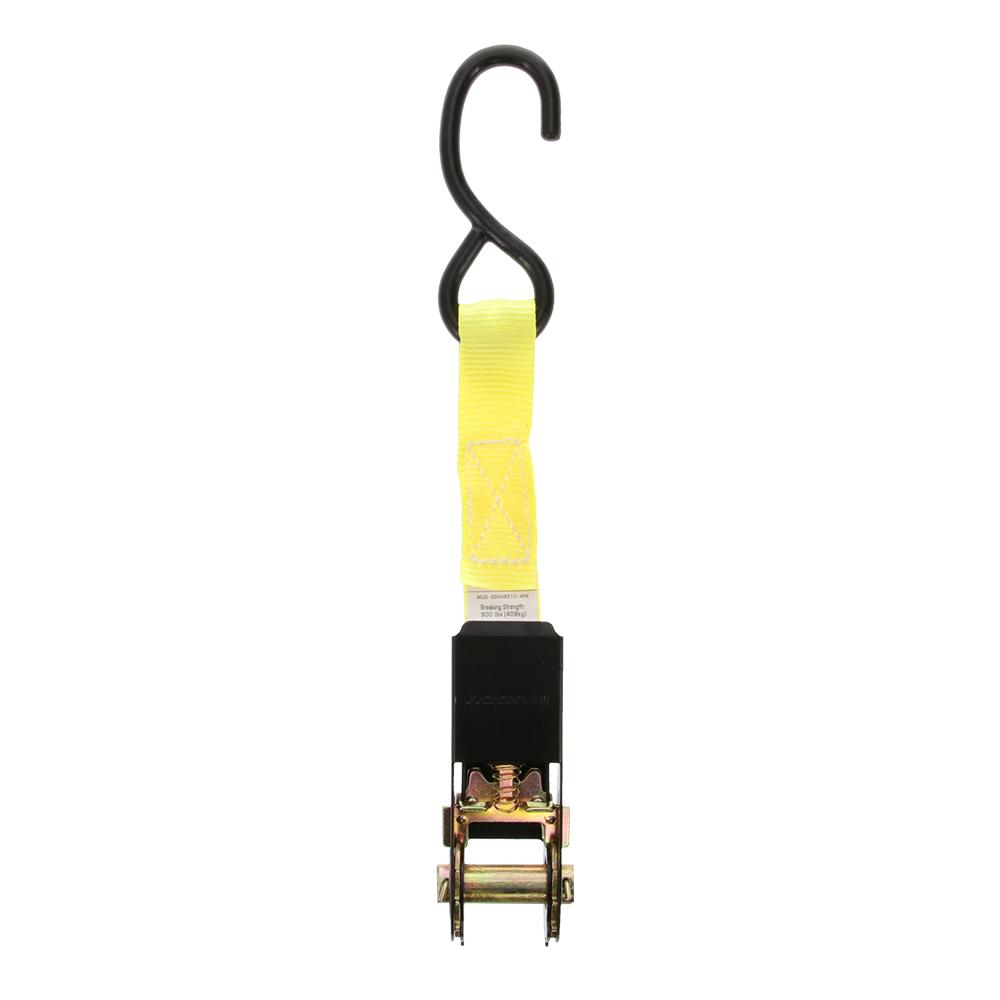 Muddy High-Vis Yellow Ratchet Straps 1"x10', 4 Count