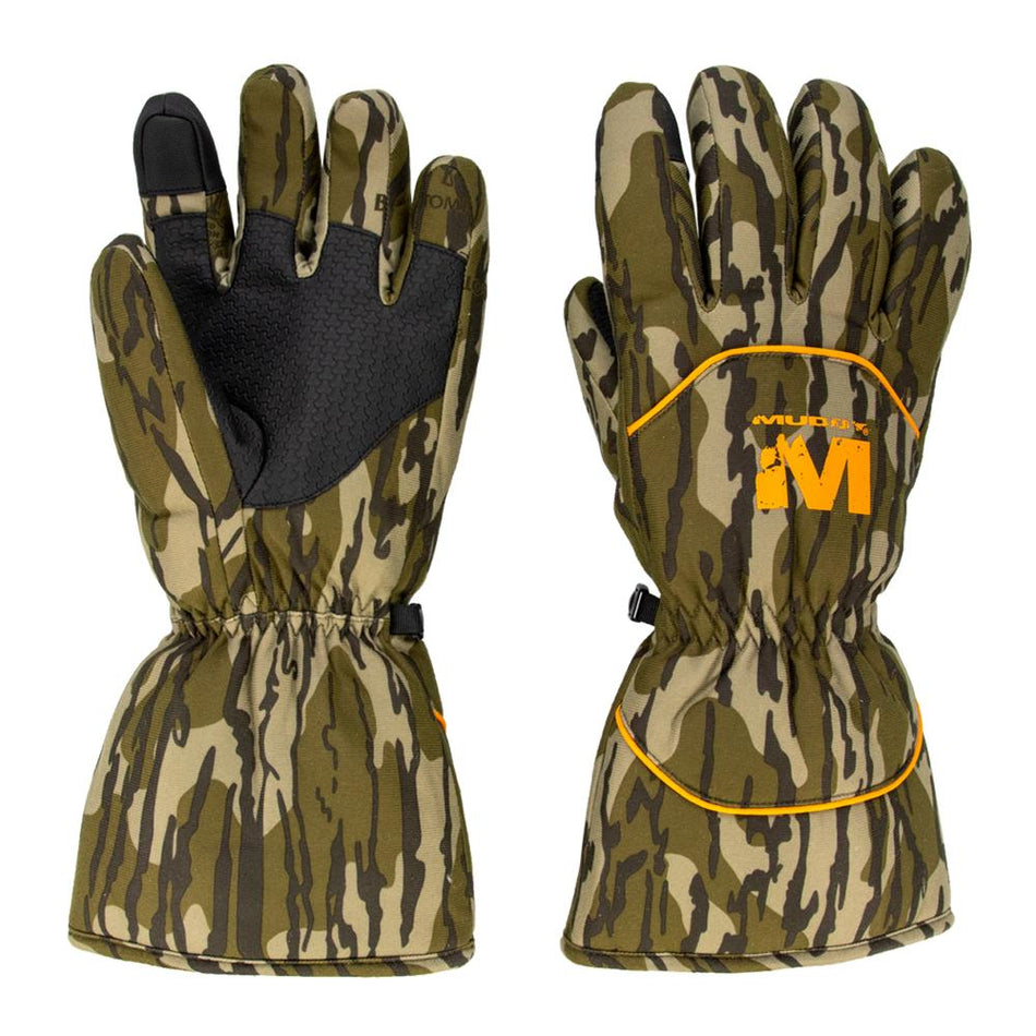 Muddy Waterproof Insulated Gloves with Fleece Lining Mossy Oak Bottomland M