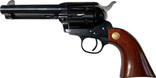 Cimarron Pistoleer .45 LC 4.75" Blued Revolver with Walnut Grip