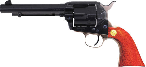 Cimarron Pistoleer .45 Colt Fixed Sight 5.5" Blued Revolver with Nickel Backstrap & Walnut Grips