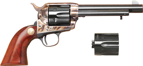 Cimarron P-Model Dual Cylinder .45 Colt/.45 ACP Single-Action Revolver, 5.5" Barrel, Case Hardened/Blued Finish, Walnut Grips