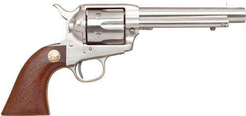 Cimarron P-Model .38 Special/.357 Magnum Single-Action Revolver, 5.5" Barrel, Stainless Finish, Walnut Grips