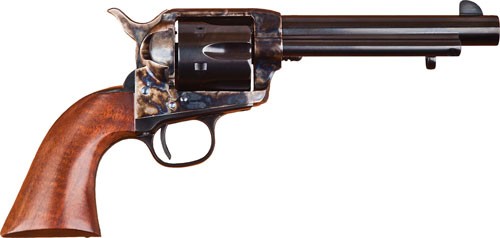 Cimarron P-Model .44-40 Win Single Action Revolver, 5.5" Barrel, Case Colored/Blued Finish, Walnut Grips