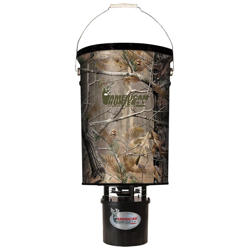 GSM Camo 50 lb Hanging Feeder with E-Kit