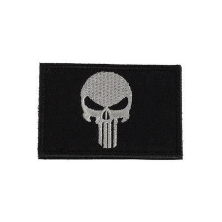SME Black Punisher Hook & Loop Morale Patch with Adhesive Backing