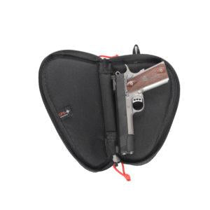 G-Outdoors Lockable Zipper Contoured Pistol Case for Compact/Subcompact Handguns 5" or Less, Black