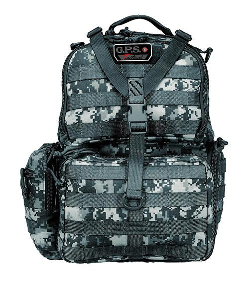 G-Outdoors Tactical Shooting Range Backpack for 3 Handguns Gray Digital Camo