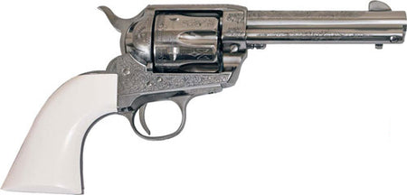 Cimarron Frontier .357 Mag Fixed Sight 4.75" Engraved Nickel/Ivory Revolver