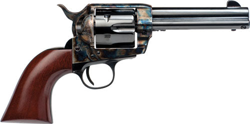 Cimarron Frontier .45 Colt Revolver - 4.75" Barrel, Case Hardened/Blued Finish, Walnut Grip