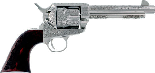 Cimarron Buffalo Bill Cody .45 LC 5.5" Engraved Nickel Revolver