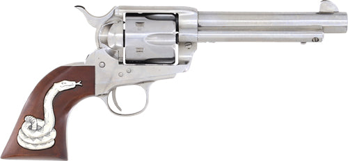 Cimarron Man With No Name .45 Colt Frontier Revolver, 5.5" Barrel, Silver Snake Grip