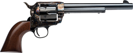 Cimarron Frontier .44-40 WIN Single Action Revolver, 7.5" Barrel, Case Colored/Blued Finish, Walnut Grips