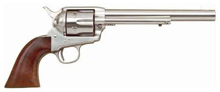 Cimarron Frontier .45 LC Single Action Revolver, 7.5" Barrel, Stainless Finish, Walnut Grips