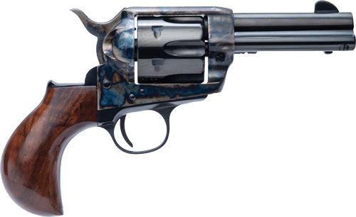 Cimarron Thunderball 9mm Revolver, 3.5" Barrel, Case Colored/Nickel Finish, Walnut Birdshead Grip