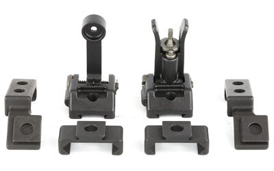 Griffin Armament M2 Modular Folding Front & Rear Sight Kit, Picatinny Rail, Matte Black