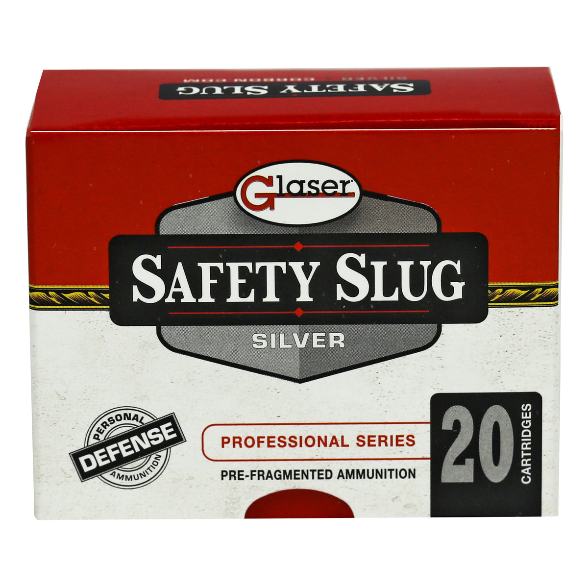 Glaser .380 ACP/Auto GL00800/20 Silver Pre-Fragmented 70 Grain