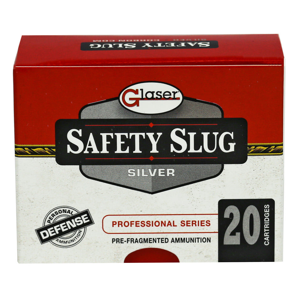 Glaser .380 ACP/Auto GL00800/20 Silver Pre-Fragmented 70 Grain
