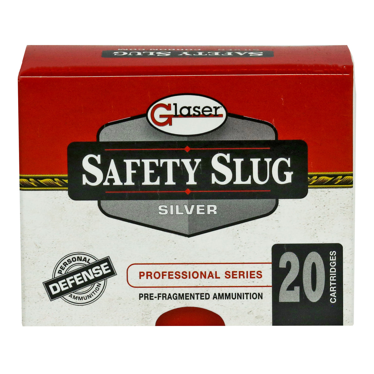 Glaser 9mm Luger/Parabellum GL01200/20 Silver +P Pre-Fragmented 80 Grain