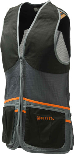 Beretta Men's Full Mesh Shooting Vest Large Black and Grey