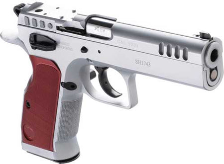 Tanfoglio Stock II OR 9mm, 4.45" Barrel, 17-Round Capacity, Chrome/Chrome Finish