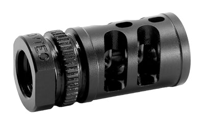 GrovTec GTHM351 G-COMP 9mm Muzzle Compensator, 1/2-28 TPI, Machined Steel, Nitride Black
