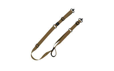GrovTec Sabre 2-Point Rifle Sling with Heavy Duty Push Button Swivels, Coyote Brown GTSL135