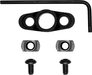 GrovTec M-LOK Flanged Push Button Sling Swivel Full Rotation Black