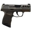Sig Sauer P365 "Gold Bug" Handgun 9mm luger 10rd Magazines(2) 3.1" Black Barrel Tactical Cut Distressed Grey Slide/Brown Grip Octagon Stippling